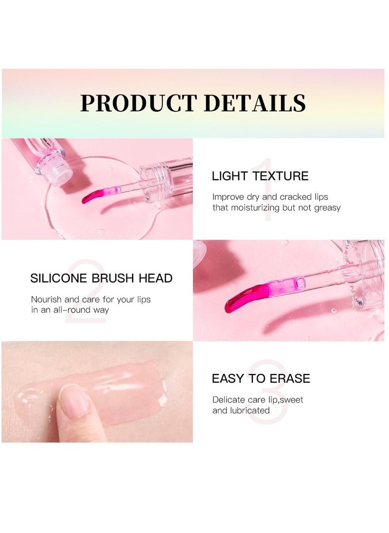 ibcccndc Color Change Lip Gloss Flower Lip Oil Long Lasting Nutritious Lip Balm Lips Moisturizer Magic Temperature Color Change Lip Serum Eliminate Dryness Wrinkles Enhances Plump Gloss  - Image 3