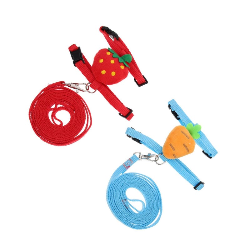 Small Pet Harness Set with Adjustable Leash for Rabbits Guinea Pigs 2pcs - Image 2