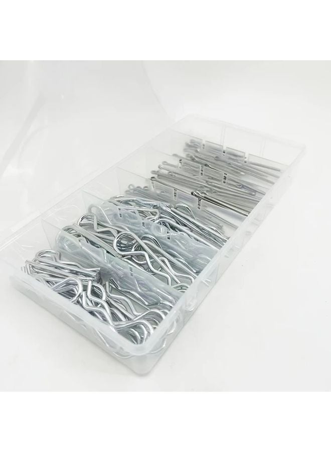 120PCS Heavy Duty Stainless Steel Cotter Pin Kit R Clip Hook Pin Assortment For Trailers Trucks Lawn Mowers Locking Mechanisms - Image 3