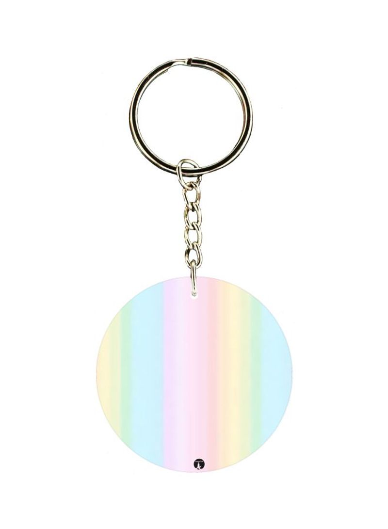 RKN Rainbow Printed Double Sided Keychain