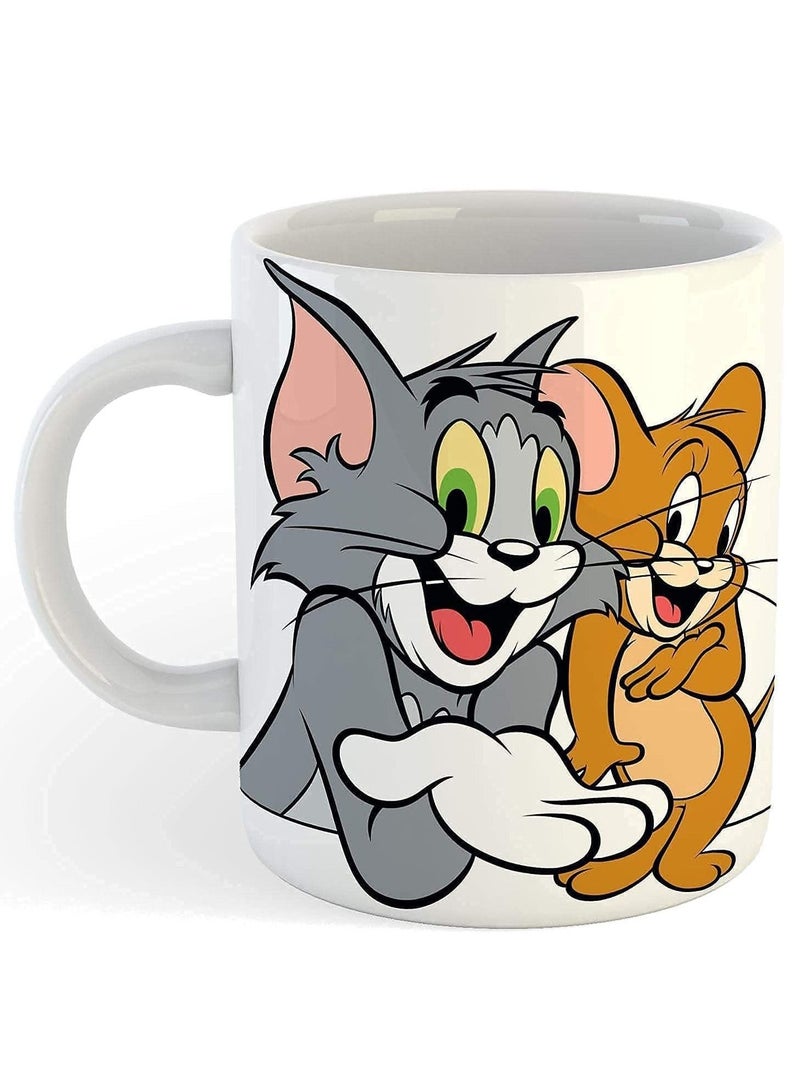 Printed Tom and Jerry Cartoon Theme for Kids Ceramic Coffee Mug - Image 1