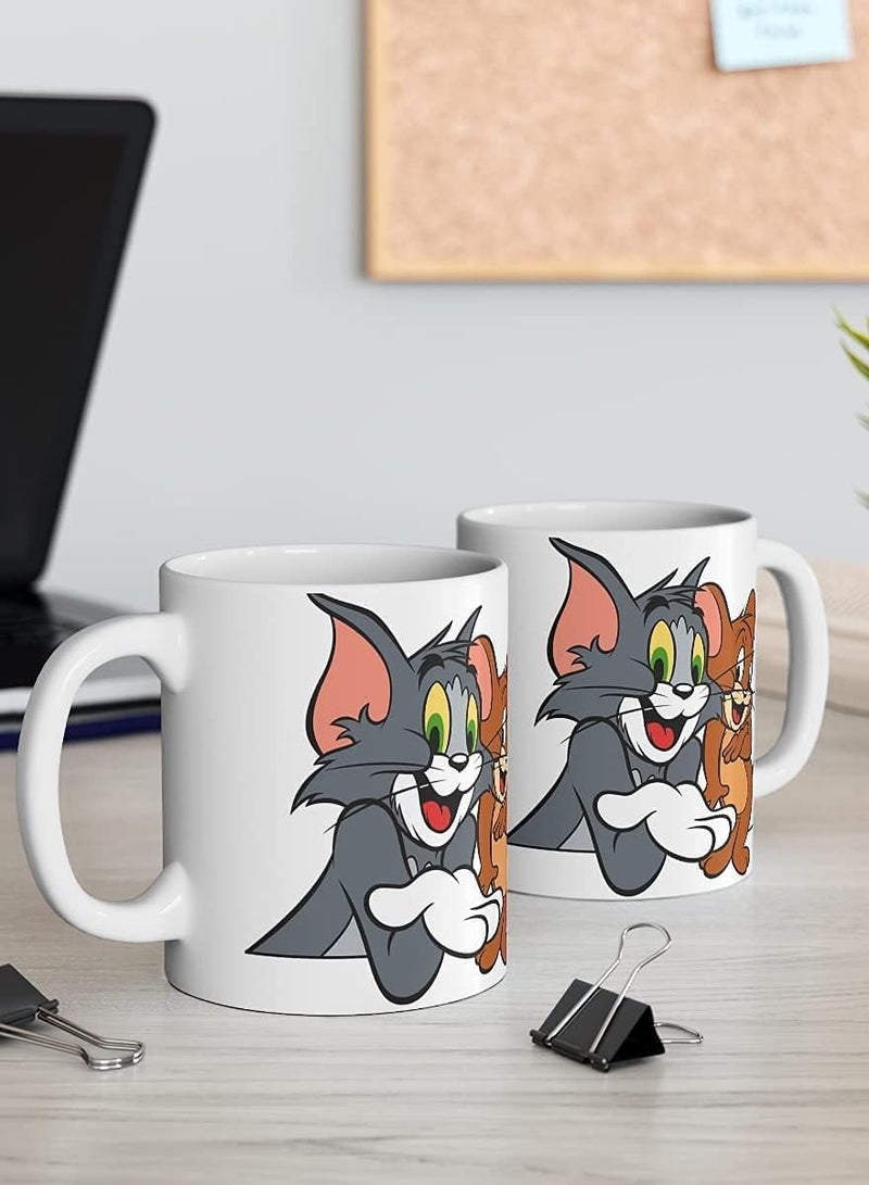 Printed Tom and Jerry Cartoon Theme for Kids Ceramic Coffee Mug - Image 2