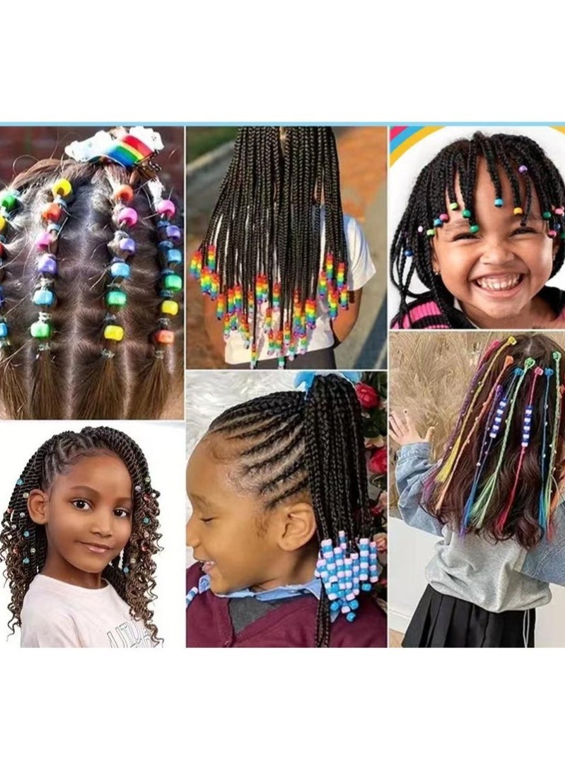 Barrel Beads DIY Accessories Kit, Pony Beads Stringing DIY Bracelet Jewelry Set for Kids, Complete Kit - Image 2