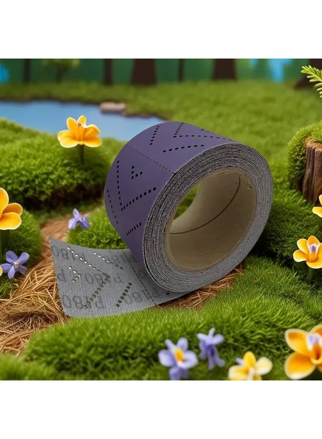 80 Grit Sandpaper Roll With Tools For Woodworking Auto Body Repair - Image 2