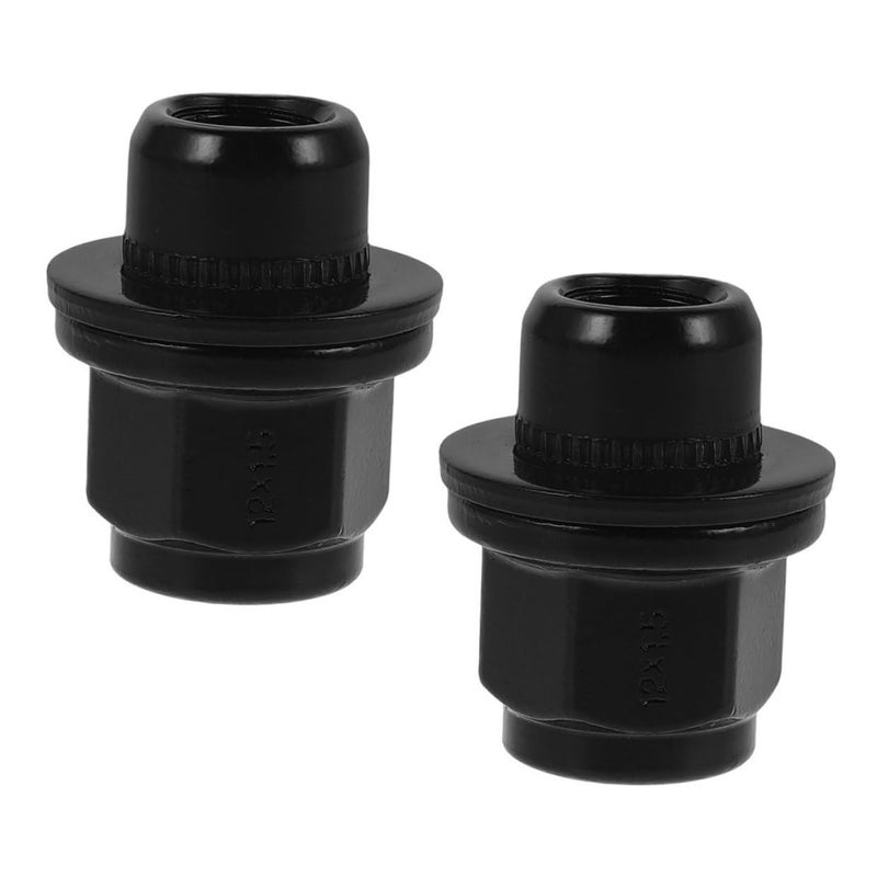 Black 12x1 5mm 2Pcs Heavy Duty Lug Nuts Set For Toyota Truck Trailer Wheel Replacement - Image 2