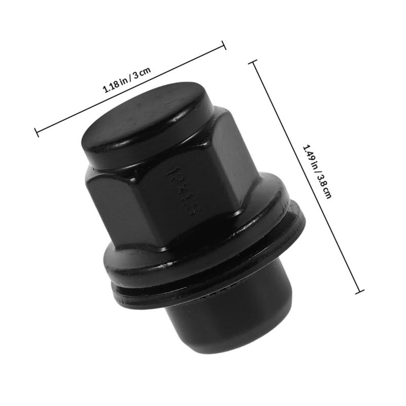 Black 12x1 5mm 2Pcs Heavy Duty Lug Nuts Set For Toyota Truck Trailer Wheel Replacement - Image 3