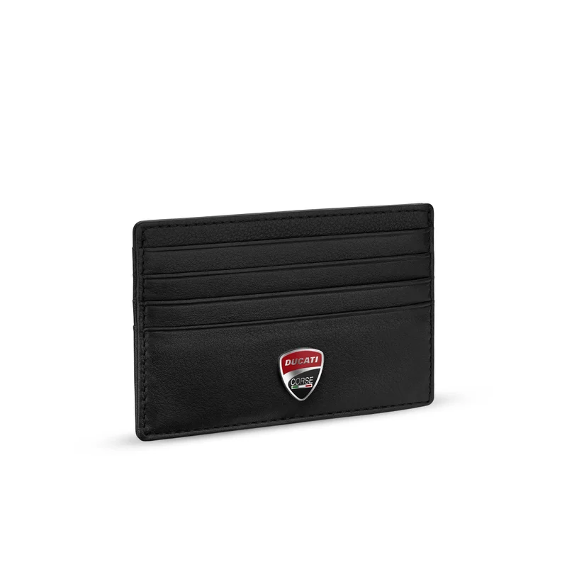 دوكاتي كورس Corse Riparo Black Genuine Leather Card Holder For Men