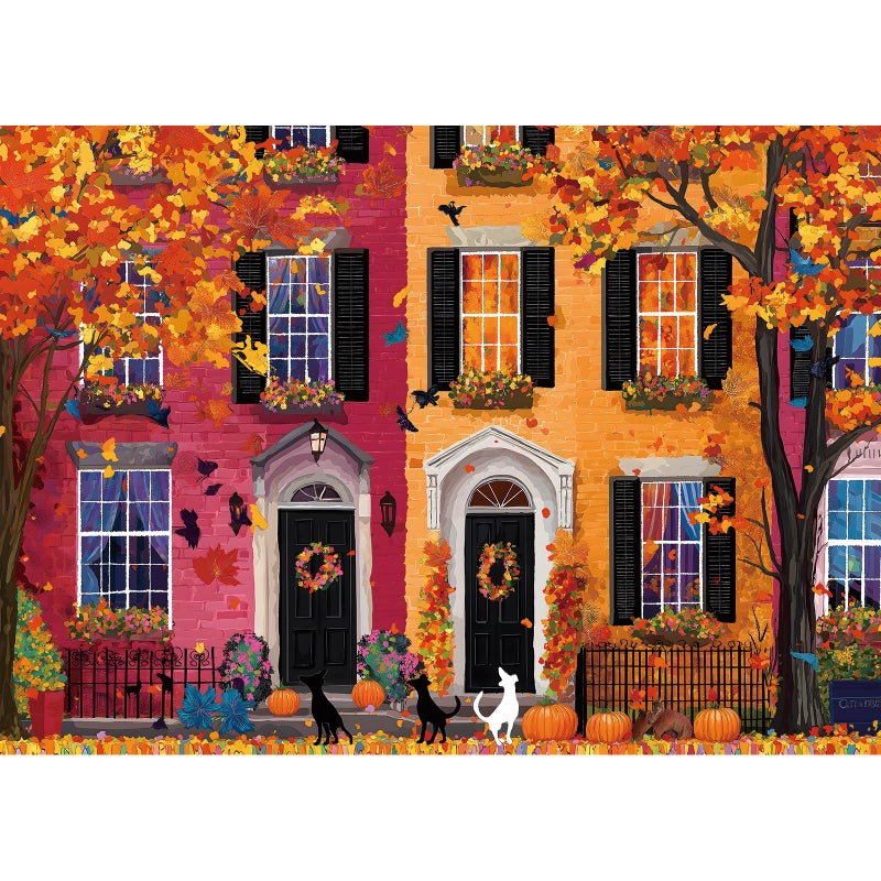 Blueforest Color Townhouses 1000 Piece Puzzle for Adults Funny Puzzles for Adults 1000 Pieces with HD Print Poster 275 197 in Dust Free for 2026 Gifts Family Party Games - Image 3