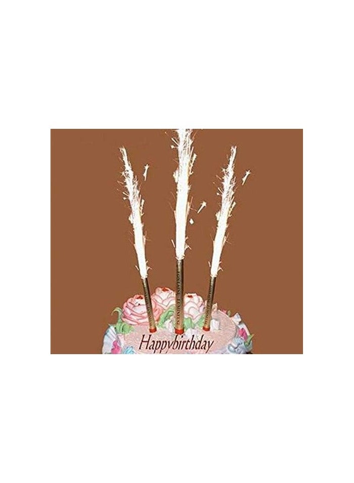 MARIAM 6 Pieces Spark Birthday Cake Candles 10cm - Multi Color  - Image 2