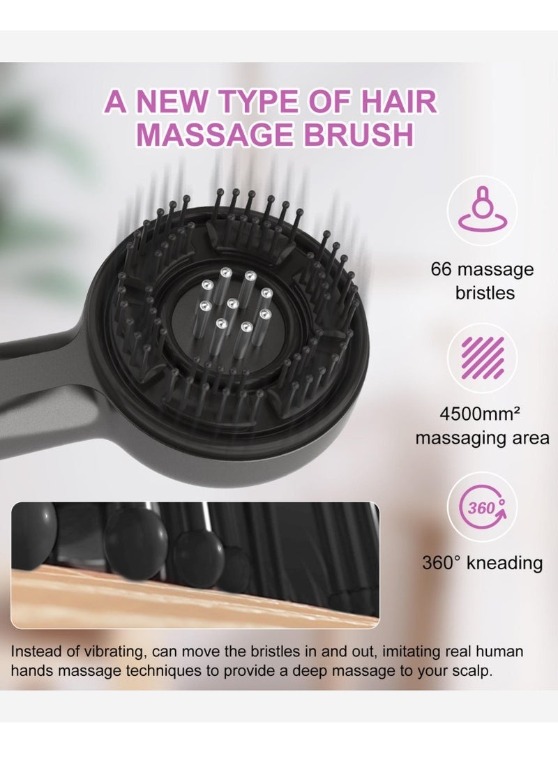 ELTRAZONE 2-in-1 Electric Hair & Scalp Massager Comb with Oil Diffuser, 3 Vibration Modes, Relaxing Head Massage Brush for Stress Relief, Hair Care & Improved Circulation – Black - Image 2