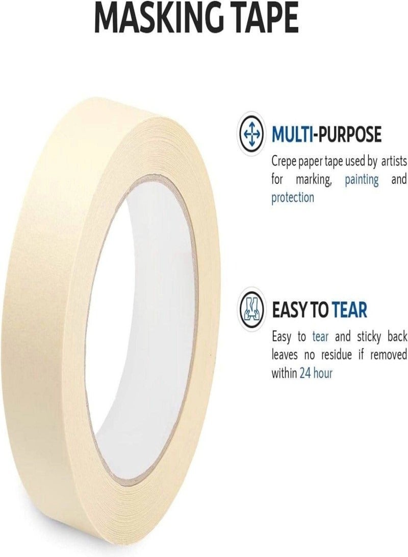 10 قطع من الشريط اللاصق، شريط فني فاخر، بكرة شريط عالية الجودة، ملصق. يتميز بقدرة التصاق قوية وخالية من البقايا. بطول 393.7 بوصة وعرض 0.39 بوصة. مثالية للرسم والحرف اليدوية والرسم والحرف الورقية ومشروعات الألوان المائية. استخدامات متعددة. - Image 2