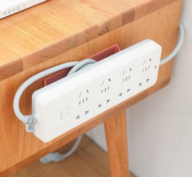 Cable Management Wall Mount Cord Organizer with Support Clip Pink  - Image 5