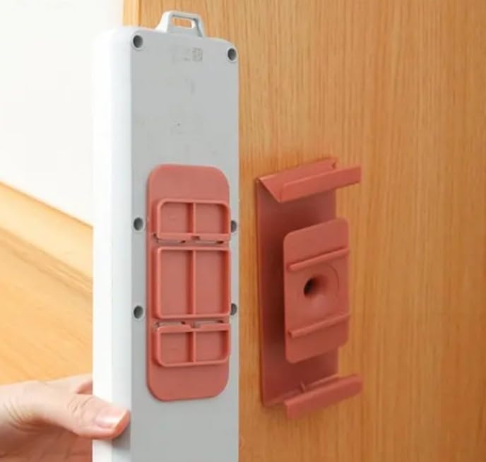 Cable Management Wall Mount Cord Organizer with Support Clip Pink  - Image 2