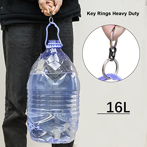 TISUR Titanium Key Ring, Key Chain Rings Heavy Duty Swivel Keyrings Carabiner Keychain For Men And Women Key Chain Assecories (2pcs Black Swivel Keyrings) - Image 4