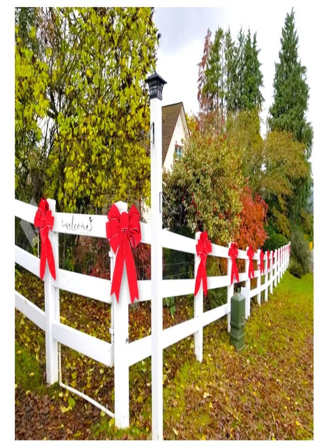 SIMISI RIBBON 3 Packs Red Bows Christmas Decorations Big Wired Velvet Bow with Gold Border for Wreaths Outdoor, Gift Wrapping, Tree Topper, Outside (12 * 14 inch - Image 5