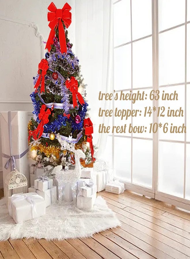 SIMISI RIBBON 3 Packs Red Bows Christmas Decorations Big Wired Velvet Bow with Gold Border for Wreaths Outdoor, Gift Wrapping, Tree Topper, Outside (12 * 14 inch - Image 3