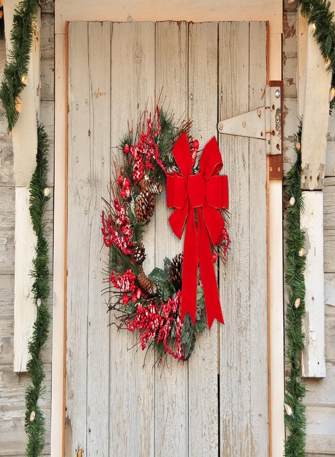 SIMISI RIBBON 3 Packs Red Bows Christmas Decorations Big Wired Velvet Bow with Gold Border for Wreaths Outdoor, Gift Wrapping, Tree Topper, Outside (12 * 14 inch - Image 4