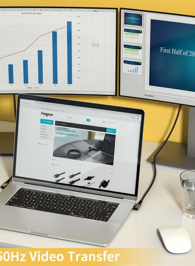 Fasgear 90 Degree USB C to Type C 3.1 Gen 2 Cable 10ft, 10Gbps 5A(100W) PD with E-Marker Chip 4K@60Hz Video Transfer Compatible for Link,VR Headset,PC Gaming,Docking Stations (Black) - Image 5