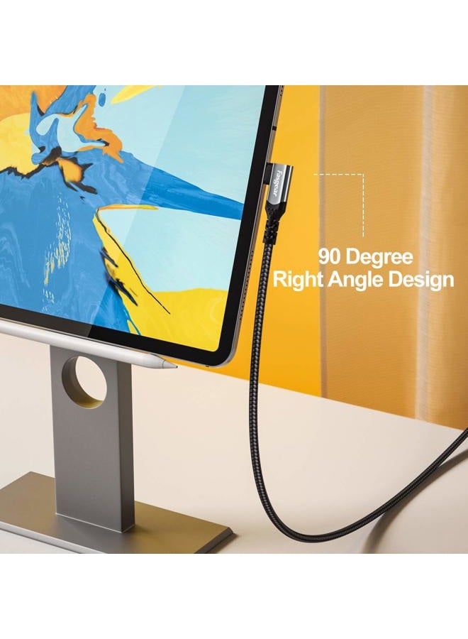 Fasgear 90 Degree USB C to Type C 3.1 Gen 2 Cable 10ft, 10Gbps 5A(100W) PD with E-Marker Chip 4K@60Hz Video Transfer Compatible for Link,VR Headset,PC Gaming,Docking Stations (Black) - Image 4
