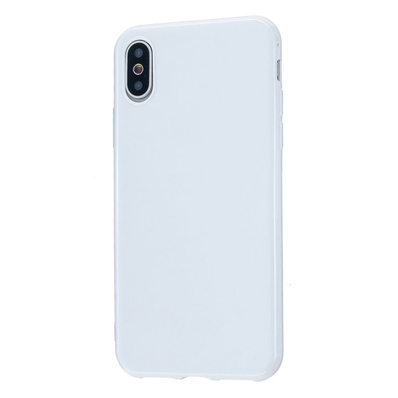 Generic (Unbranded) غطاء هاتف خلوى رفيع مناسب لـ iPhone X/XS/XS Max/XR بومبر واقي لامع من TPU باللون الأبيض الحليبي - Image 3