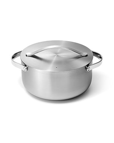 Caraway Stainless Steel Dutch Oven 65 Qt 5Ply Stainless Steel Oven Safe Stovetop Agnostic Non Toxic PTFE PFOA Free - Image 1