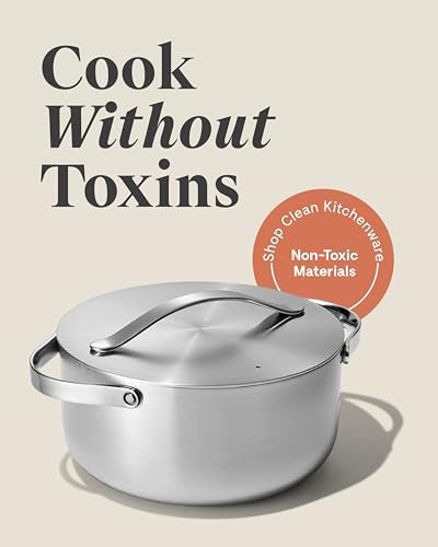 Caraway Stainless Steel Dutch Oven 65 Qt 5Ply Stainless Steel Oven Safe Stovetop Agnostic Non Toxic PTFE PFOA Free - Image 3