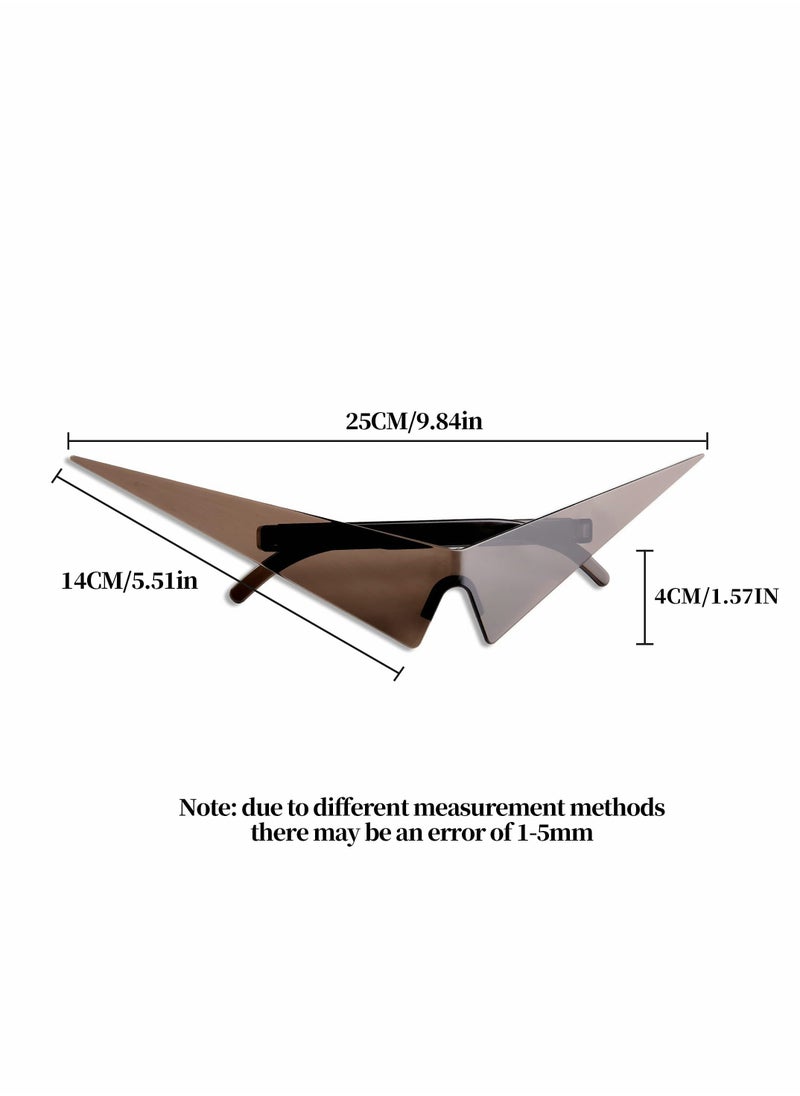 KASTWAVE - Anime glasses Inspired Futuristic Comic Costume Cosplay Eyeglasses Triangle Sunglasses For Women Men - Image 1