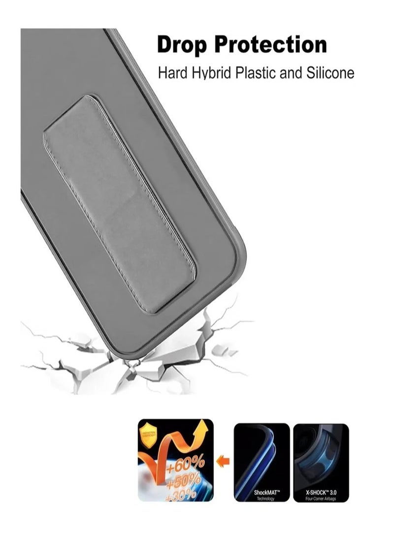ARMOR Case Cover For Honor X7c With Magnetic Hand Grip 3 in 1 Grey - Image 2