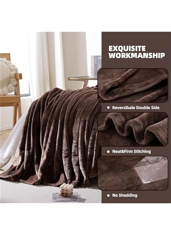 TRASSLE Fleece Blanket,280GSM Plush Throw Fuzzy Lightweigh, Super Soft Microfiber Flannel Blankets for Couch, Bed, Sofa Ultra Luxurious Warm and Cozy for All Seasons  - Image 3