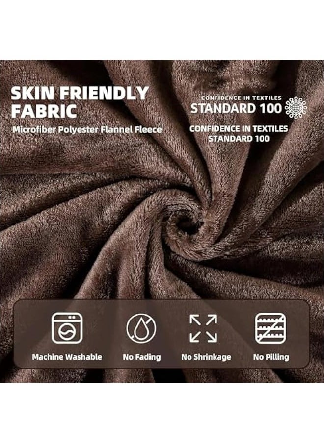 TRASSLE Fleece Blanket,280GSM Plush Throw Fuzzy Lightweigh, Super Soft Microfiber Flannel Blankets for Couch, Bed, Sofa Ultra Luxurious Warm and Cozy for All Seasons  - Image 5