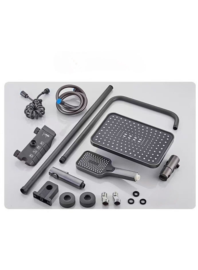 Bathroom Shower Fixture Set Rainfall Waterfall Shower Panel System Bathroom Faucets Hot Cold Waterfall Tap  - Image 4