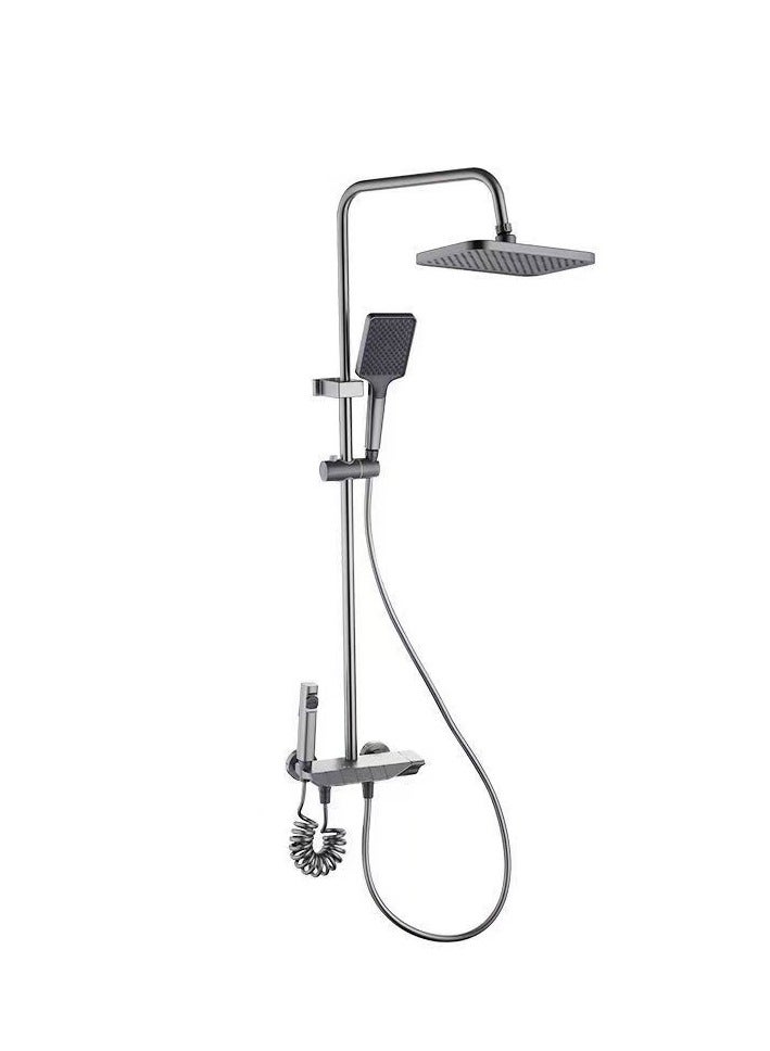 Bathroom Shower Fixture Set Rainfall Waterfall Shower Panel System Bathroom Faucets Hot Cold Waterfall Tap  - Image 3