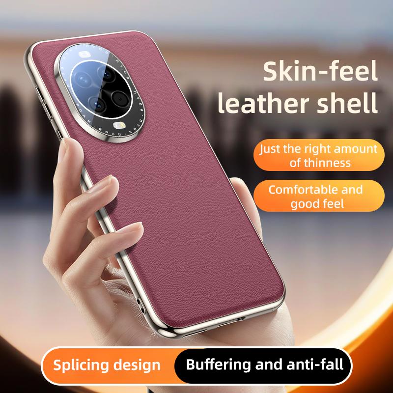 إيروريكس جراب هاتف Huawei nova 14 Pro مصنوع من الجلد الملمس ومبرد (أبيض) - Image 3