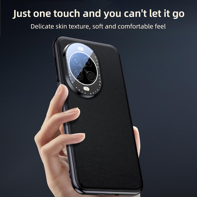 إيروريكس جراب هاتف Huawei nova 14 Pro مصنوع من الجلد الملمس ومبرد (أبيض) - Image 5