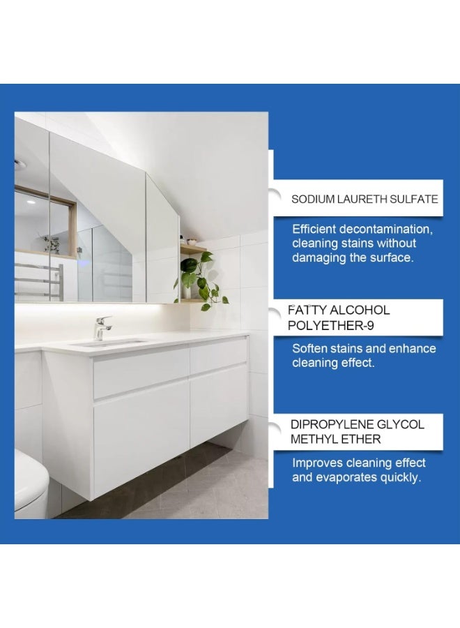 Jakehoe منظف رغوي قوي لمزيل الترسبات في الحمام ، مزيل البقع العنيدة للمراحيض والبلاط والأحواض والمزيد ، تركيبة رغوة مخترقة تذيب الأوساخ والشحوم والصابون حثالة ، مكونات آمنة وخفيفة 120 مل - Image 3