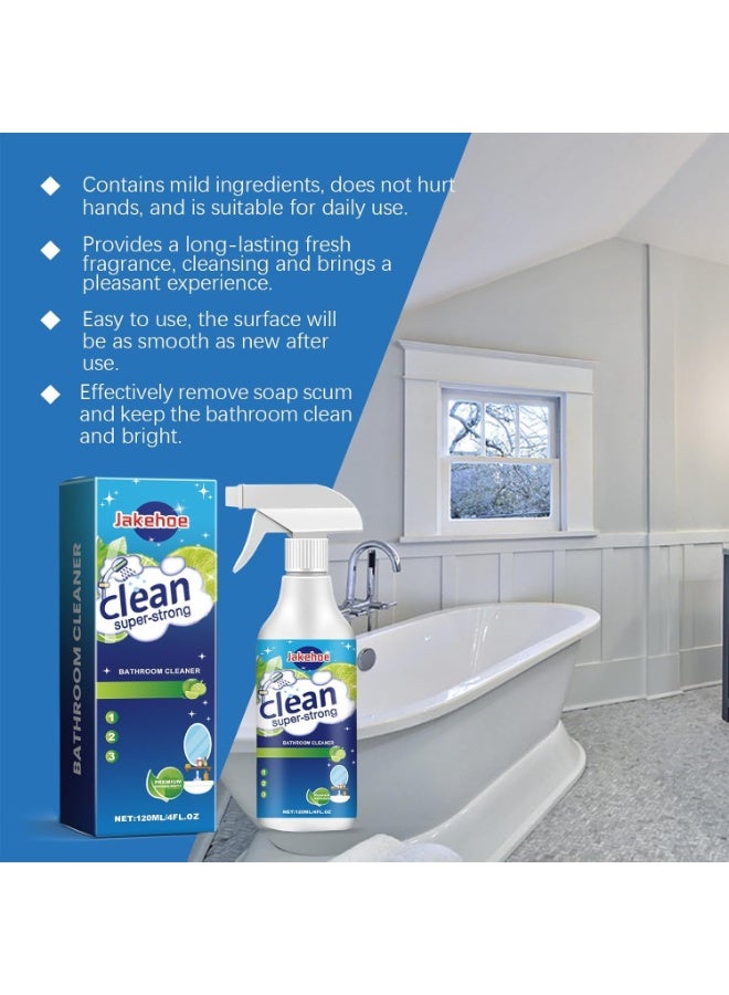 Jakehoe منظف رغوي قوي لمزيل الترسبات في الحمام ، مزيل البقع العنيدة للمراحيض والبلاط والأحواض والمزيد ، تركيبة رغوة مخترقة تذيب الأوساخ والشحوم والصابون حثالة ، مكونات آمنة وخفيفة 120 مل - Image 5