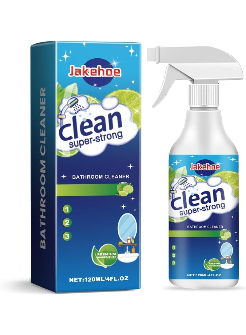Jakehoe منظف رغوي قوي لمزيل الترسبات في الحمام ، مزيل البقع العنيدة للمراحيض والبلاط والأحواض والمزيد ، تركيبة رغوة مخترقة تذيب الأوساخ والشحوم والصابون حثالة ، مكونات آمنة وخفيفة 120 مل - Image 1