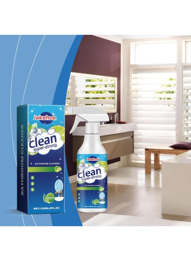 Jakehoe منظف رغوي قوي لمزيل الترسبات في الحمام ، مزيل البقع العنيدة للمراحيض والبلاط والأحواض والمزيد ، تركيبة رغوة مخترقة تذيب الأوساخ والشحوم والصابون حثالة ، مكونات آمنة وخفيفة 120 مل - Image 2