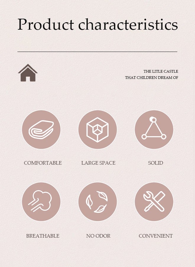 DUNISO خيمة أطفال كبيرة للداخل والخارج، خيام ألعاب محمولة، خيام قلعة الأميرة، بيوت لعب للأطفال، ألعاب غرفة اللعب الداخلية للأطفال، مع حقائب تخزين، مناسبة للأطفال من عمر 1 إلى 12 - Image 2