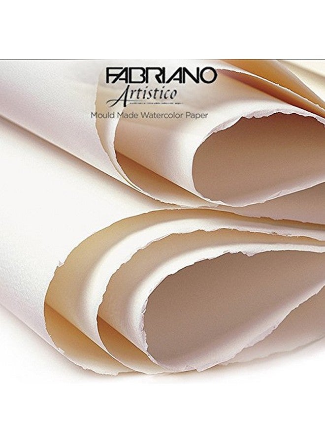فابريانو ورق ألوان مائية أبيض تقليدي من فابريانو أرتيستيكو، خشن 300 جرام لكل متر مربع (3 + 1 مجاني) 22 بوصة × 30 بوصة - Image 2