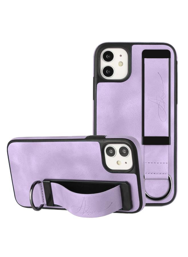 Zaboon Case For iPhone 11 Wristband Holder Leather Back Phone Case - Image 1