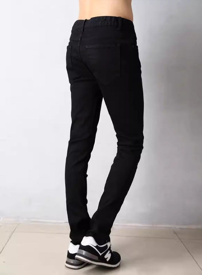 Men's black tight straight jeans - Image 5