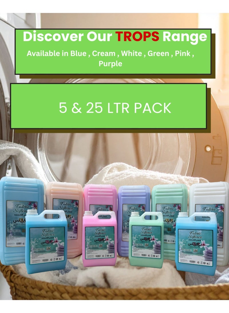 TROPS GREEN Fabric Softener, 3X Fragrance, Long-Lasting Freshness, Softens and Protects Fabrics, 5 Litre - Image 5