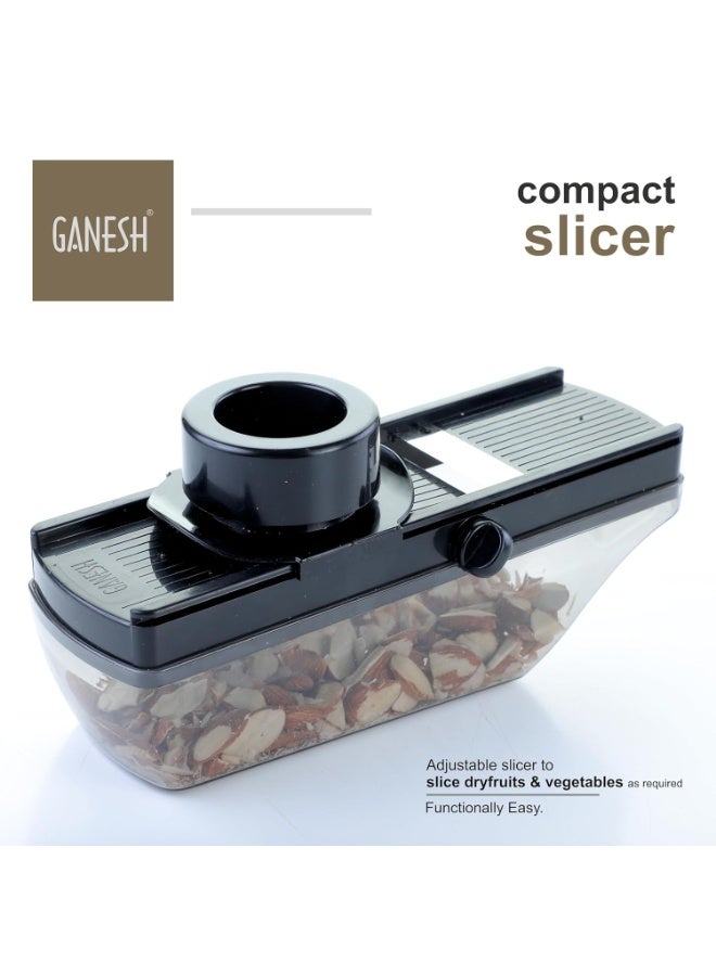 Ganesh Plastic Vegetable Slicer Cutter, Black - Image 1