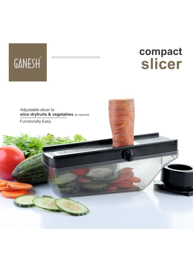 Ganesh Plastic Vegetable Slicer Cutter, Black - Image 4