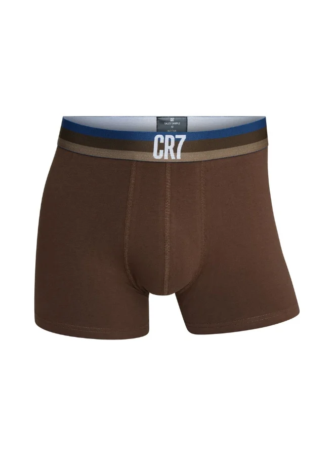CR7 CR7 Men’s 3‑Pack Cotton Stretch Trunk Underwear Set – Breathable Everyday Comfort, Supportive Fit & Stylish Logo Waistbands