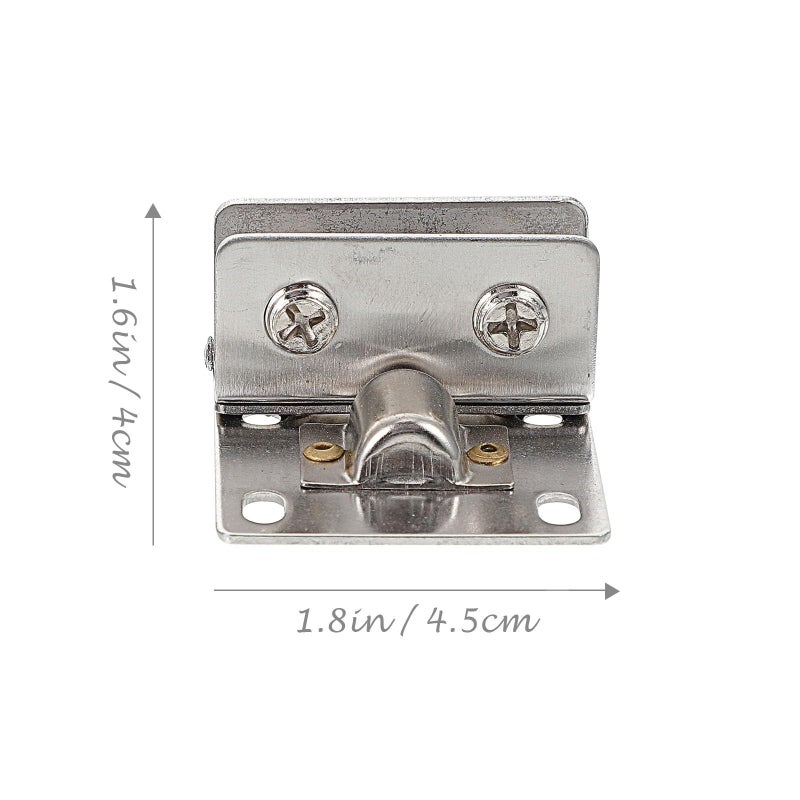 4 قطع من مفصلات باب خزانة الزجاج من الفولاذ المقاوم للصدأ بديلة للبوابة الزجاجية الصغيرة - Image 3