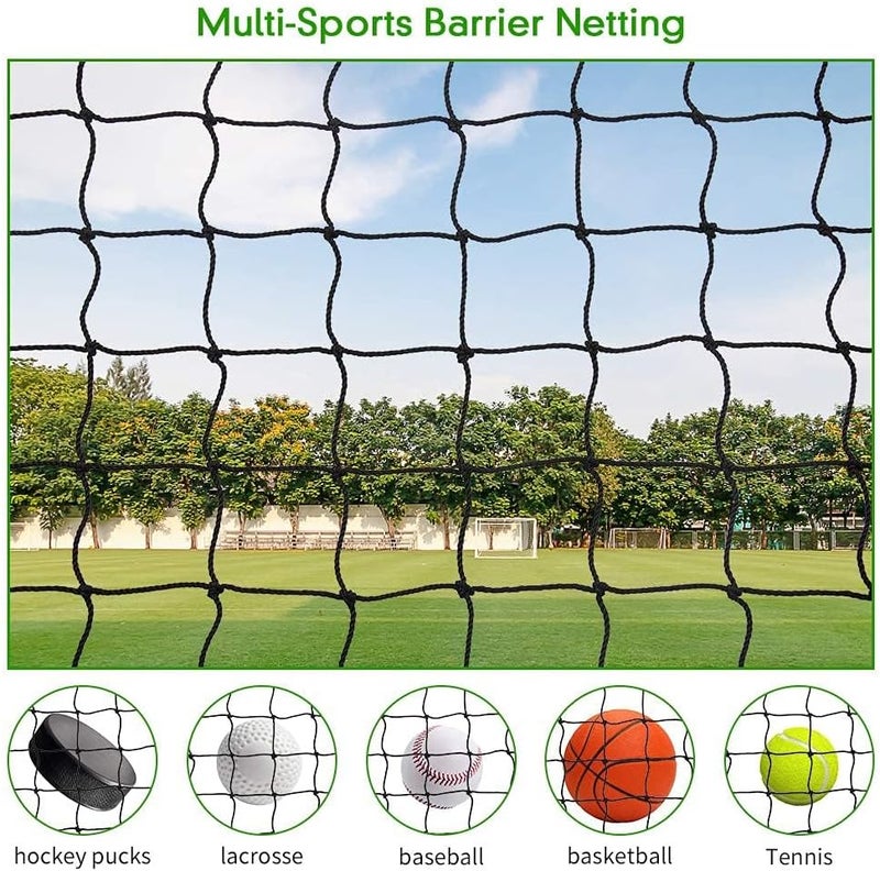 Wiseek Baseball Softball Backstop Nets, Heavy Duty Sports Netting Barrier #18 Baseball Netting 10'x10'/10'x20'/15'x15'… - Image 4