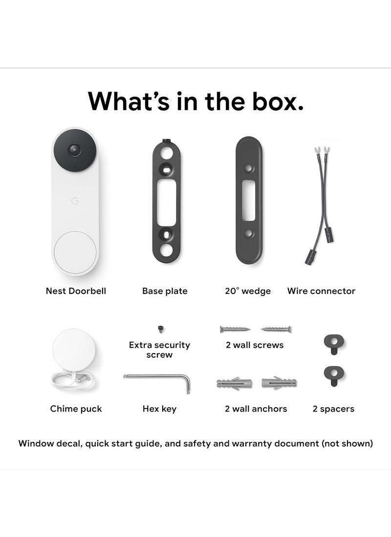 Google Nest Doorbell Wired (2nd Gen) Snow GA01318-US - pzsku/Z9CF148B4CE9C492E782CZ/45/_/1720261050/fbf7e6b5-1422-4788-b7be-915e0836149b