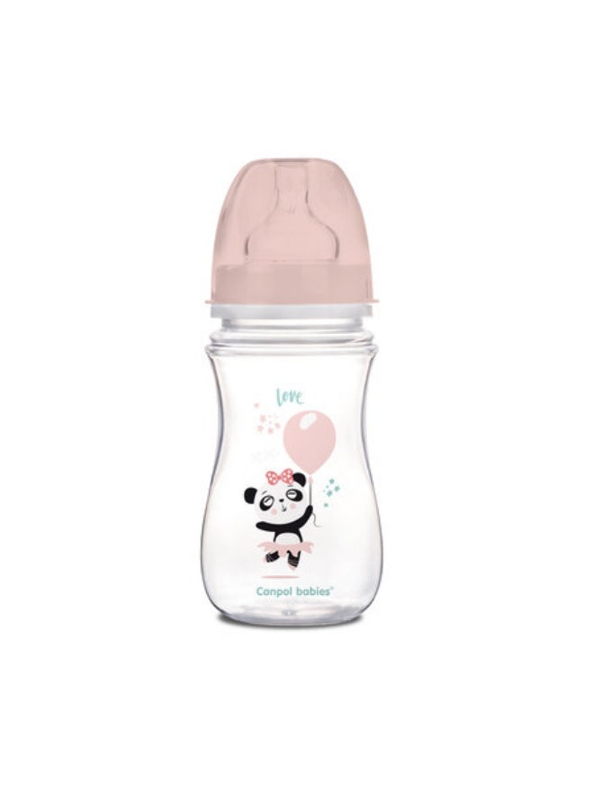 Canpol babies Easystart Anti-colic Wide Neck Bottle 240ml PP EXOTIC ANIMALS pink 3M+ - Image 1